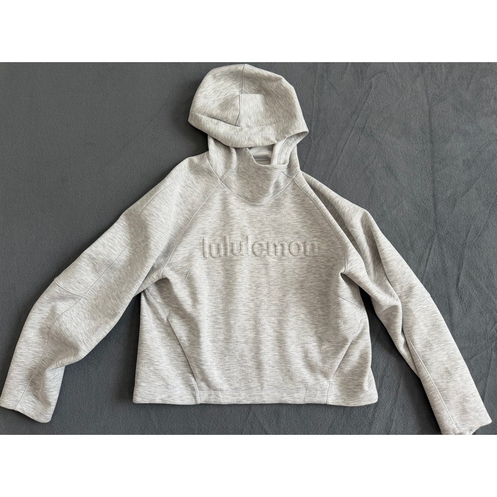 Lululemon AirWrap Hoodie Emboss Wordmark Heathered Core Ultra Light Grey 6